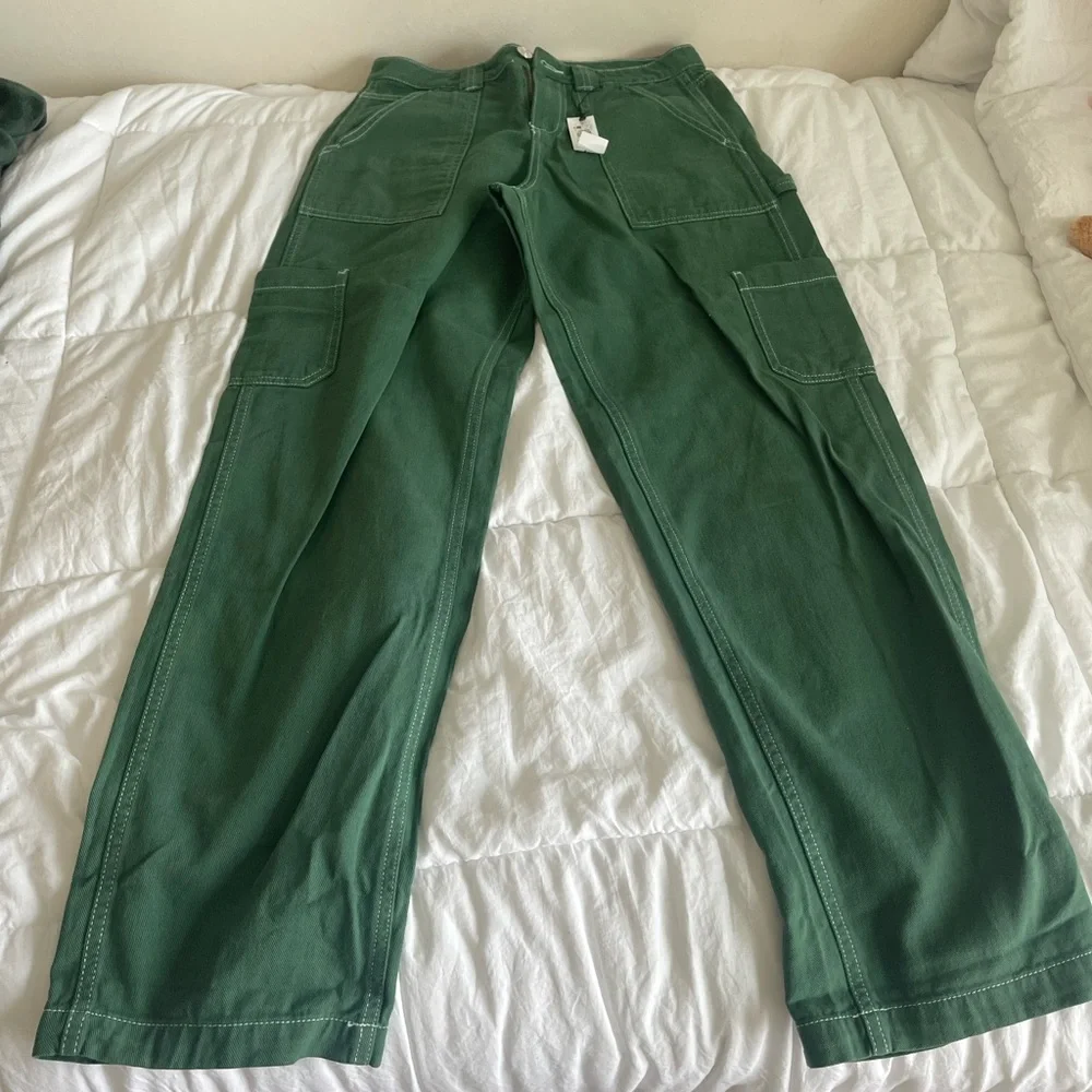 NWT garage dani carpenter green wide leg pants - Picture 3 of 6